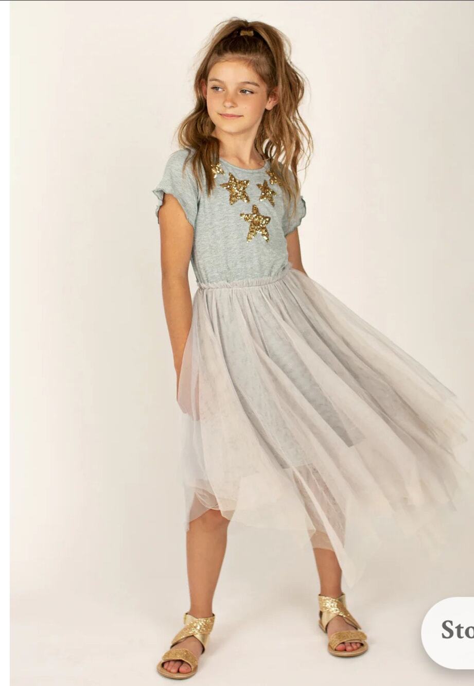 Joyfolie Mia Joy FEYA DRESS IN HEATHER GRAY Girl's size 10